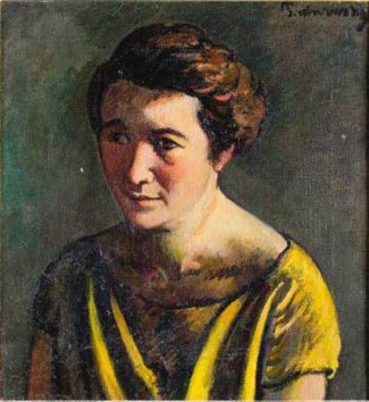 PIERO MARUSSIG Trieste 1879 - Pavia 1937 BUSTO FEMMINILE, 1925 olio su tela,...