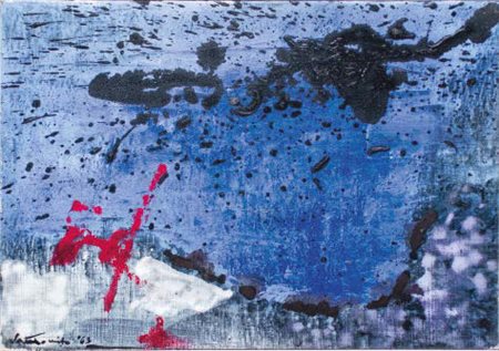 GIUSEPPE SANTOMASO Venezia 1907 – 1990 COMPOSIZIONE, 1963 olio e tecnica...