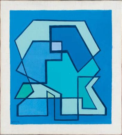 MARIO RADICE Como 1898 - Milano 1987 COMPOSIZIONE R.S. 3 F. , 1966 olio su...