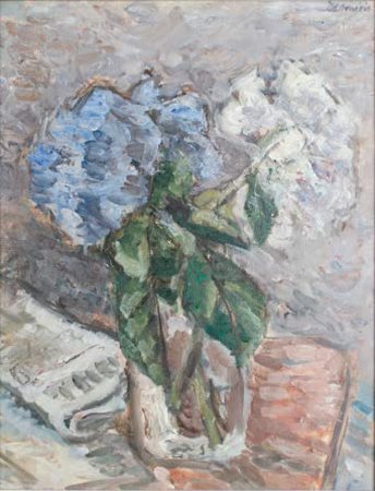 CRISTOFORO DE AMICIS Alessandria 1902 - Milano 1987 FIORE E GIORNALE, 1969...