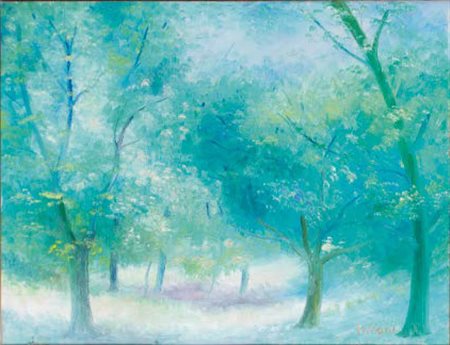 UMBERTO LILLONI Milano 1898 - 1980 BOSCO A LUGANO, 1968 olio su tela, cm...