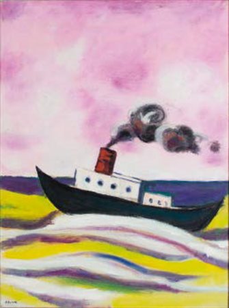 POMPEO BORRA Milano 1898 - 1973 TEMPESTA olio su tela, cm.80x59,5. Firmato in...