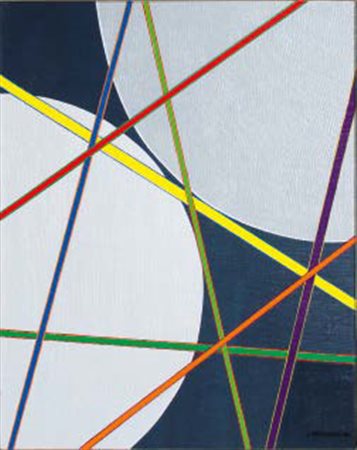 LUIGI VERONESI Milano 1908 – 1998 STRUTTURA B4, 1984 olio su tela, cm 50x40....