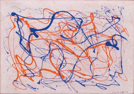 GIULIO TURCATO Mantova 1912 – Roma 1995 COLATURE tecnica mista su tela, cm...