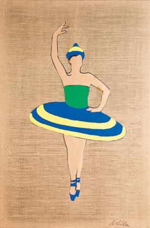 MARCO LODOLA Dorno 1955 BALLERINA olio su tela, cm 150x100. Firmato in basso...