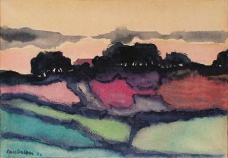 DOMENICO CANTATORE Ruvo di Puglia 1906 - Parigi 1998 PAESAGGIO, 1974...