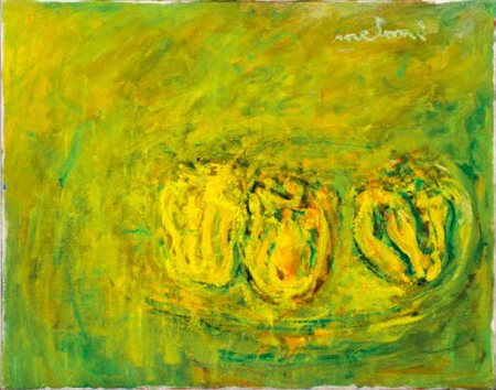 GINO MELONI Varese 1905 – Lissone 1989 PEPERONI GIALLI, 1982 olio su tela, cm...