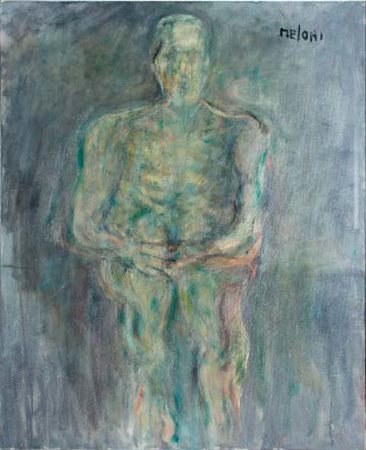 GINO MELONI Varese 1905 – Lissone 1989 NUDO DI UN UOMO, 1980 olio su tela, cm...