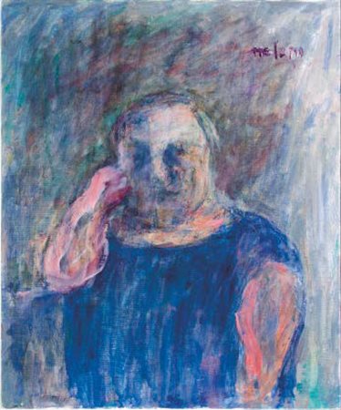 GINO MELONI Varese 1905 – Lissone 1989 DONNA CON BRACCIO APPOGGIATO, 1981/83...