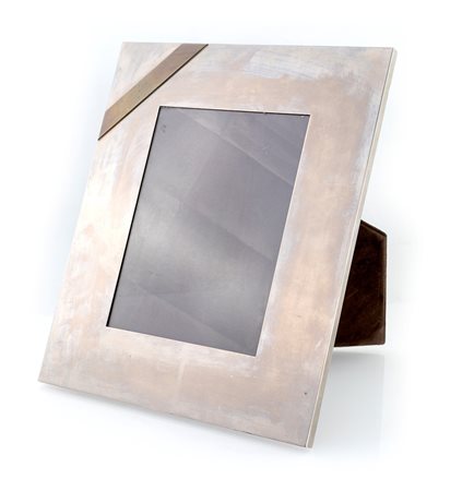 Cornice da tavolo in acciaio satinato con supporto 1970 33x32