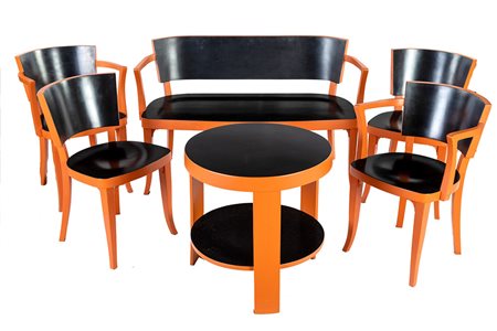 Salotto BauHaus Bauhaus attr. a JOSEF FRANK, composto da un divano, due...