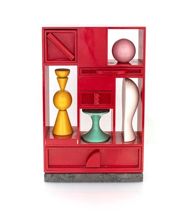 Vuotatasche in legno dipinto, multiplo realizzato in 120 esemplari per la...