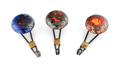 appendi abiti tre in rame smaltato 1950 cm20x10x6