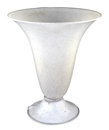LAMPADA DA TAVOLO a forma di coppa in vetro pulegoso Murano 38x33x20