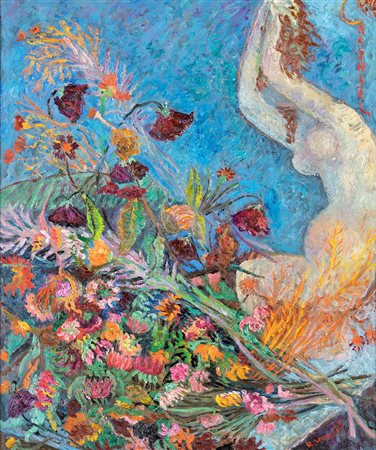 Antonietta Raphael Mafai Kaunas 1895-Roma 1975, Omaggio a Mafai 1967 Olio su...