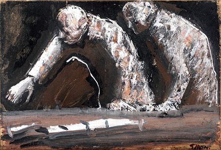 Mario Sironi Tempio Pausania 1885-Milano 1961, Figure 1938 Tempera e matita...