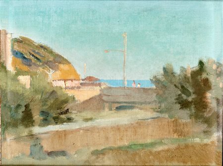 Amerigo Bartoli Nantinguerra Terni 1890-Roma 1971, Paesaggio 1928 olio su...