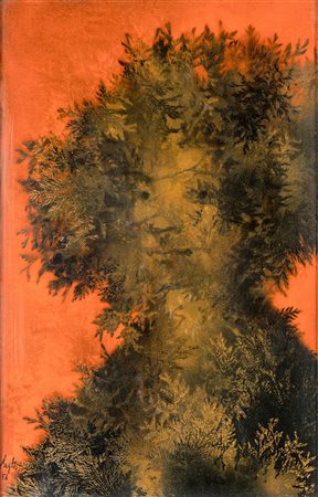 Corrado Cagli Ancona 1910-Roma 1976, Senza titolo 1956 olio su tela cm 74x48...