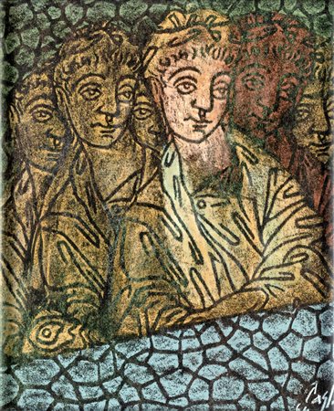 Corrado Cagli Ancona 1910-Roma 1976, Figure 1964 Pastello su carta cm...