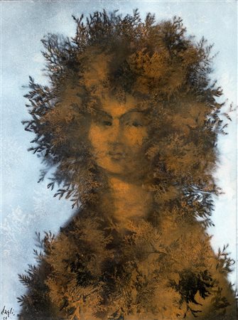 Corrado Cagli Ancona 1910-Roma 1976, Senza titolo 1956 olio su tela cm 74x54...