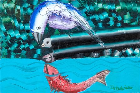 Aldo Turchiaro Celico 1929-0, Senza titolo Olio su tela cm 20x30 Firma sul...