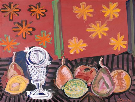 Gianpaolo Berto Adria 1940-0, Natura Morta olio su tela cm 60x80 Firma sul...