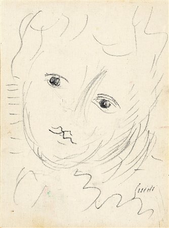 Virgilio Guidi Roma 1891-Venezia 1984, Figura 1965 Pastello su cartone telato...