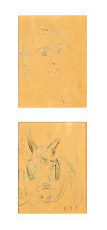 Filippo De Pisis Ferrara 1896-Milano 1956, Lotto di due disegni di De Pisis...