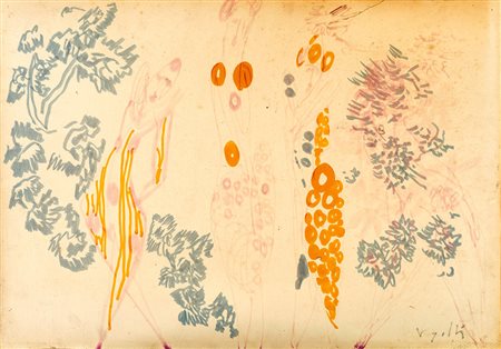 Antonio Vangelli Roma 1917-Roma 2003, Senza titolo Tecnica mista su carta...