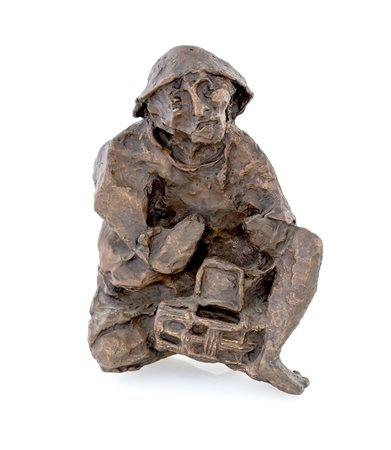 Luciano Minguzzi Bologna 1911-Milano 2004, Contadino Scultura in bronzo cm...