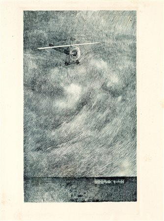 Luigi Bonazza Arco 1877-Trento 1965, Senza titolo Acquaforte cm 35x26