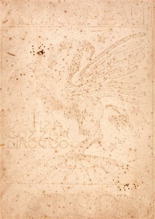 Luigi Bonazza Arco 1877-Trento 1965, Aeroplani Caproni 1916 ca Acquaforte cm...