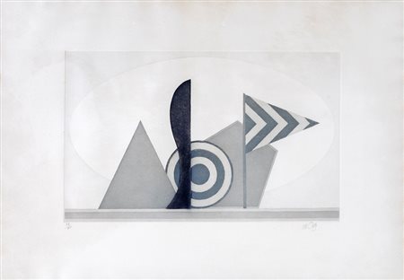 Lucio Del Pezzo Napoli 1933-0, Senza Titolo Acquaforte/Acquatinta 52x75 cm...