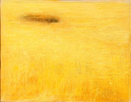 Piero Guccione Scicli 1935-Modica 2018, Campo di grano 1979 Tecnica mista su...