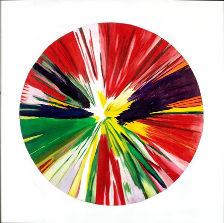 Damien Hirst Bristol 1965, Spin Painting Acrilico su cartoncino cm 52 Al...