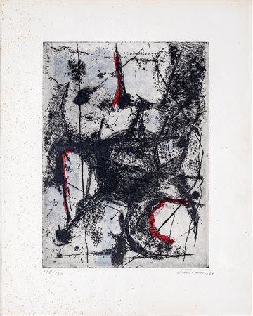 Giuseppe Santomaso Venezia 1907-Venezia 1990, Composizione 1958 Acquaforte...