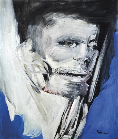 Remo Brindisi Uomo, 1960;Olio su tela, 50 x 60 cm, al retro etichetta...