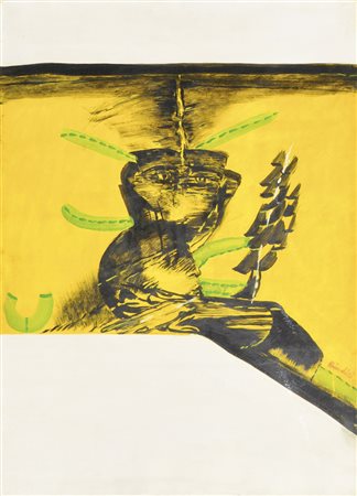 Remo Brindisi Senza titolo;Olio su tela, 70 x 50 cm, al retro timbro...