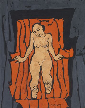 Felice Casorati (Novara 1883 – Turin/Torino 1963) Nudino arancione,...