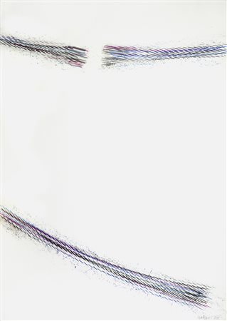 Eliseo Mattiacci (Cagli 1940) Senza titolo, 1985;Pastelli su carta, 100 x 70...