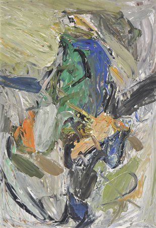 Maria Stranget (1929) Senza titolo, 1964;Olio su tavola, 95 x 64,5 cm Firma e...