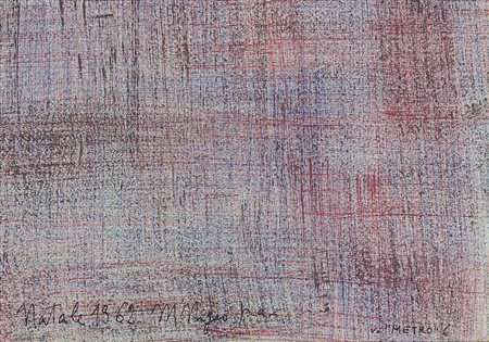 MARIO NIGRO Pistoia 28/06/1917 - 1992 V. "metro" 6, 1962 tecnica mista su...