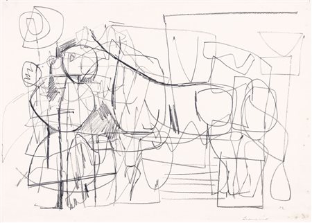 EMILIO SCANAVINO Genova 28/02/1922 - Milano 29/11/1986 Senza titolo, 1952...