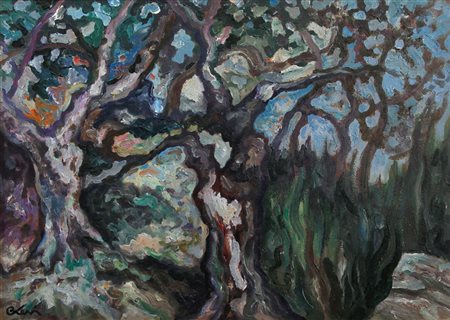 CARLO LEVI Torino 29/11/1902 - Roma 04/01/1975 Sottobosco, 1968 olio su tela...