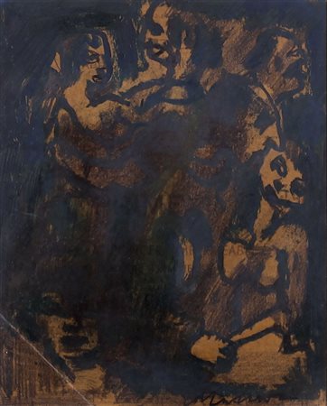 MINO MACCARI Siena 24/11/1898 - Roma 17/06/1989 Figure, (anni '80) tecnica...