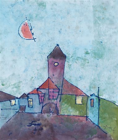 FRANCO ROGNONI Milano 20/09/1913 - Milano 11/03/1999 Sera di Maggio, 1973...