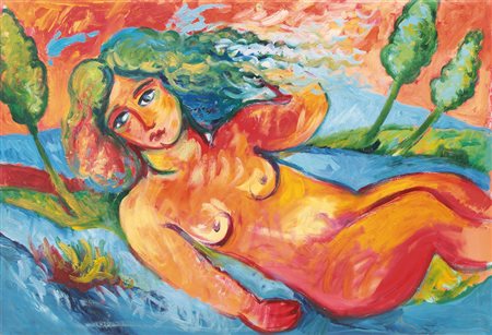 MIMMO GERMANA Catania 02/07/1944 - Busto Arsizio 1992 Senza titolo, 1989 olio...