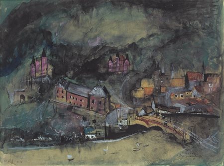 MARINO MARINI Pistoia 27/02/1901 - Viareggio (Lu) 06/08/1980 Paesaggio, primi...