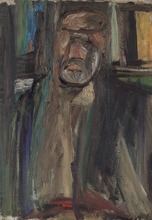 ERNESTO TRECCANI Milano 26/08/1920 - Milano 27/11/2009 Figura, 1944 olio su...