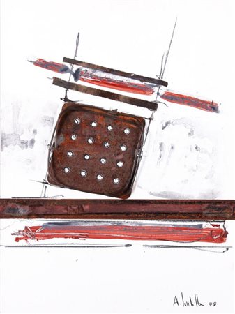 ANTONIO IEVOLELLA Benevento 1952 Senza titolo, 2008 tecnica mista e metallo...